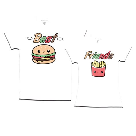 buy best friends t-shirts burger and fries t shirt @ gfashion online ...