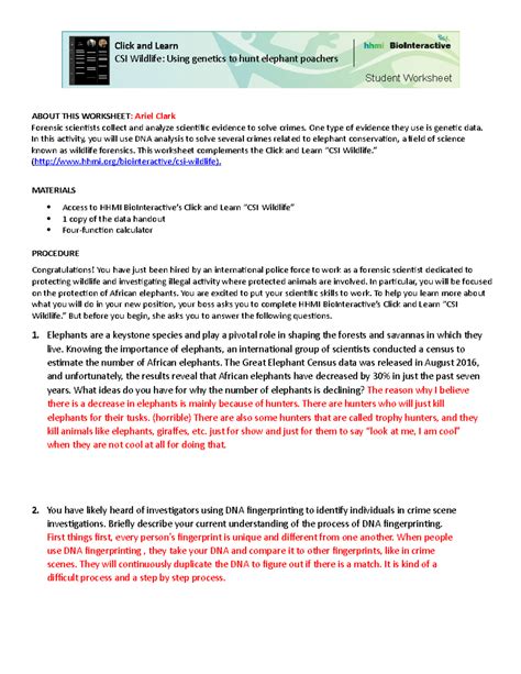 Image result for DNA Fingerprinting Lab Worksheet Printable
