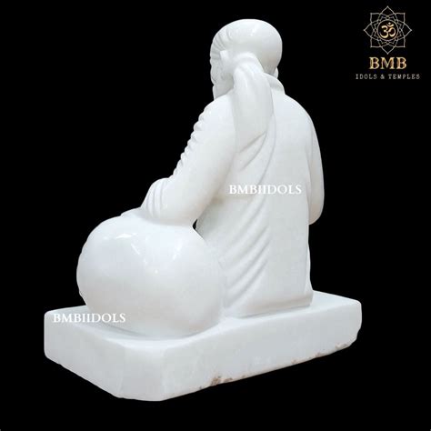 Marble Dwarka Mai Sai Baba Statue made in 15inches in Makrana Marble ...