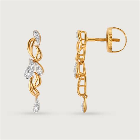 Dewdrop Cascade 18 Kt Gold & Diamond Drop Earrings