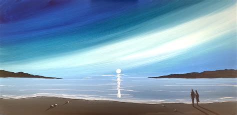 Blue Coastal Walk 3 - Original Art from West Country Galleries