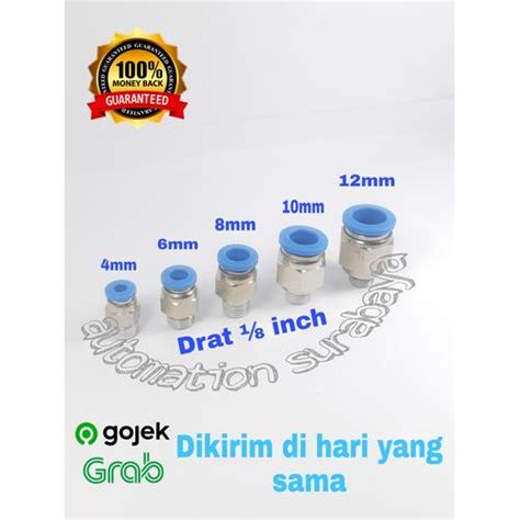 Jual FITTING PNEUMATIC LURUS MALE SELANG 8MM DRAT 1/8 INCH MPC 08-01 ...