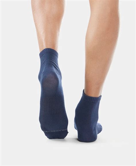 Buy Compact Cotton Ankle Length Socks With StayFresh Treatment - Black ...