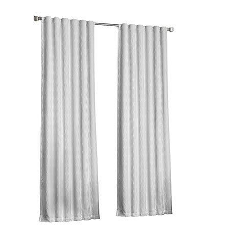 Eclipse 108-in White Polyester Blackout Thermal Lined Rod Pocket Single ...