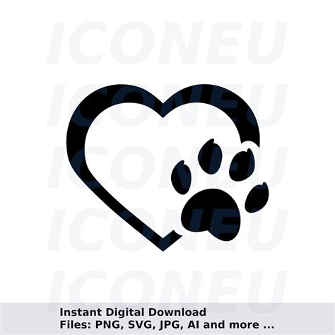 Cat Svg Cat Paw Svg Paw Print Svg Instant Digital - Etsy