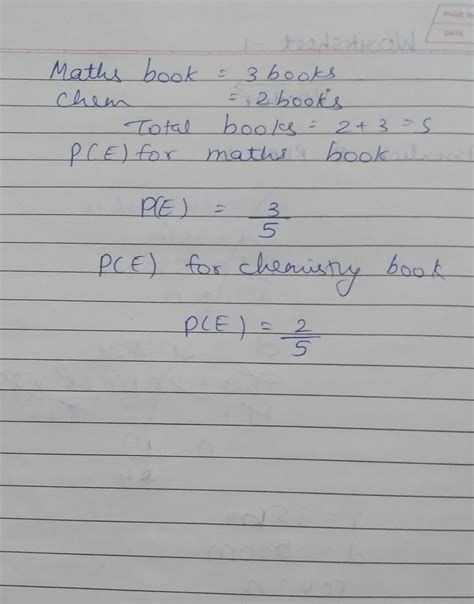 Julia has 2 chemistry books and 3 math books. in her rush to get to ...