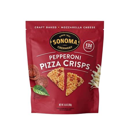 Sonoma Creamery Pepperoni Pizza Crisps, 9.5 oz, Gluten-Free, High ...