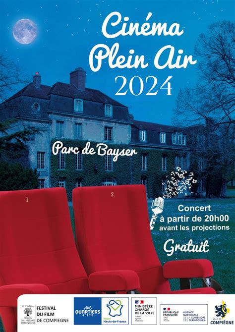 Cinéma Plein air 2024, Parc de L'Abbaye de Bayser, Compiegne, 9 August ...