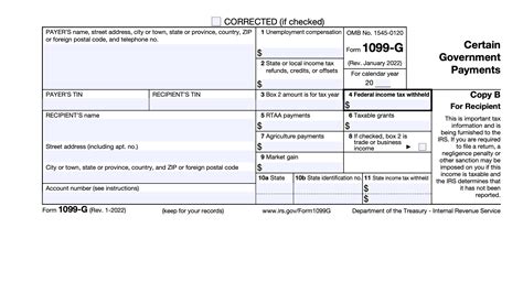 IRS Form 1099-G Instructions - Certain Government Payments