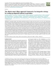 The climate-smart village approach: framework of an integrative ...