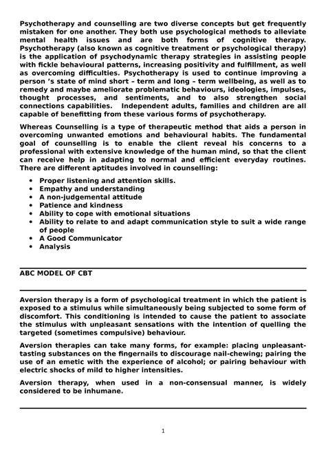 Psychotherapy and counselling are two diverse concepts but get ...
