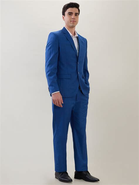 Park Avenue Men Blue Regular Fit Solid Suit – MyRaymond