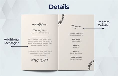 Religious Memorial Funeral Program Template in PSD, Word, Illustrator ...