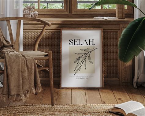 Selah Bible Verse Printable, Selah HEBREW Definition Wall Art ...
