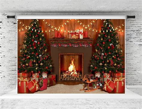 Buy Kate 7x5ft Christmas Fireplace Backdrop Santa Gifts Christmas ...