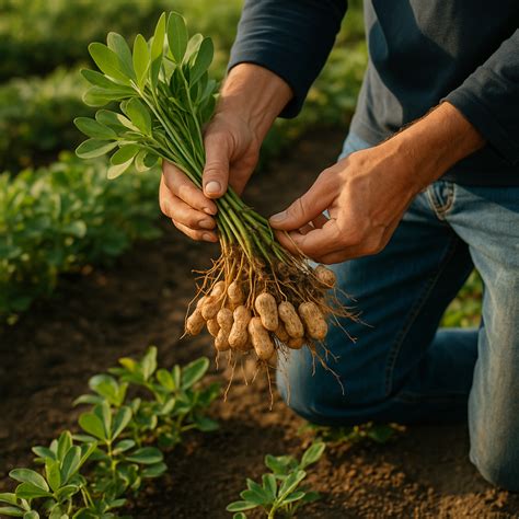 Harvest peanuts 90–150 days after planting , once leaves turn yellow.
