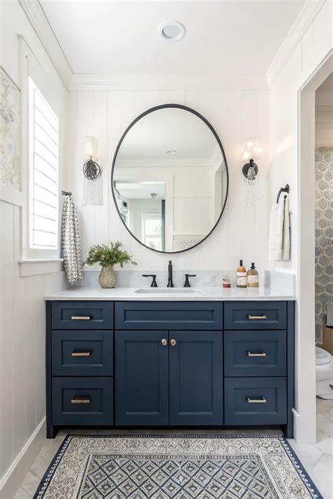 15+ Stunning Navy Blue Vanity Bathroom Ideas