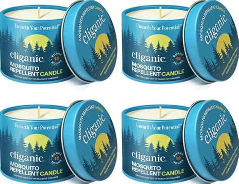 Amazon.com: 2 Mosquito Candles for Outside. Citronella Candles Outdoor ...