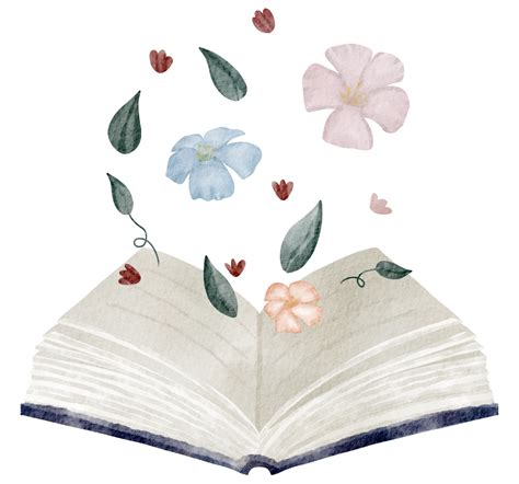 Love book reading watercolor books hand painted 13183024 PNG