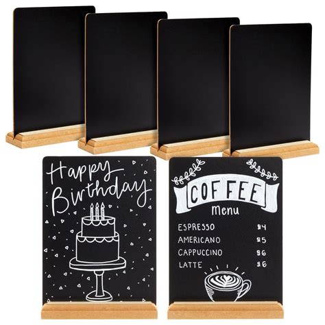 Snapklik.com : 6 Pack Mini Chalkboard Signs