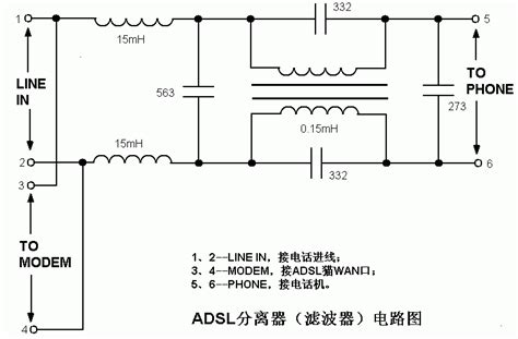 ADSL分离器内部电路图_资料_电子爱好者