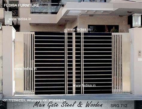 Lohe Ka Gate Single Modern Iron Fence Grill Fencing Design Plai Gate ...
