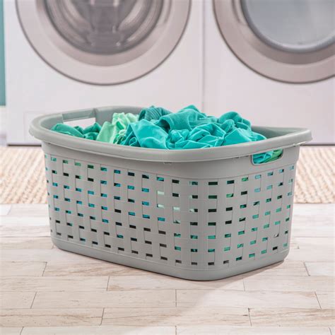 Sterilite Grey Weave Laundry Basket | Howards Storage World