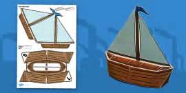 Transport Paper Model Boat