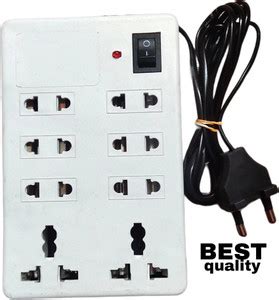 RBB HUB 8 SOCKET 2 SWITCHES EXTENSION CORD/ EXTENSION BOARD 8 Socket ...