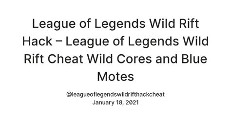 League of Legends Wild Rift Hack – League of Legends Wild Rift Cheat ...