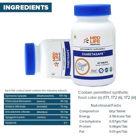 Buy MEDLIFE ESSENTIALS DIABETASAFE TABLET 60 Online & Get Upto 60% OFF ...