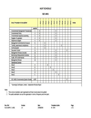audit plan ตัวอย่าง Doc Template | pdfFiller