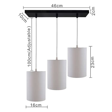 3-lights Linear Cluster Chandelie shade hanging Pendant Light, kitchen ...