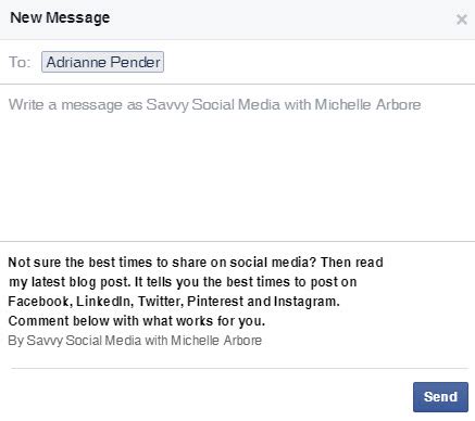 How to Message a Facebook Page 的图像结果