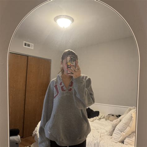 Vintage Ohio State quarter zip small stain - Depop