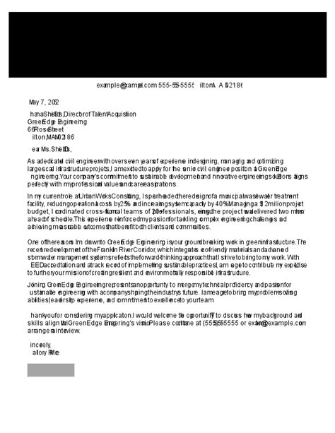 Image result for Cover Letter Example Engineering