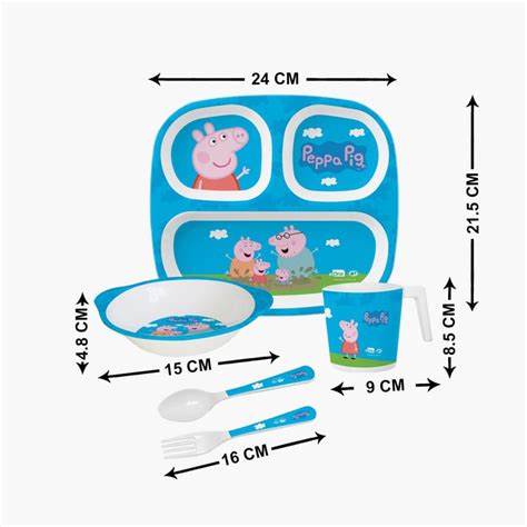 Buy SERVEWELL Peppa Pig Print 5-Pc. Kids Dining Set from Servewell at ...