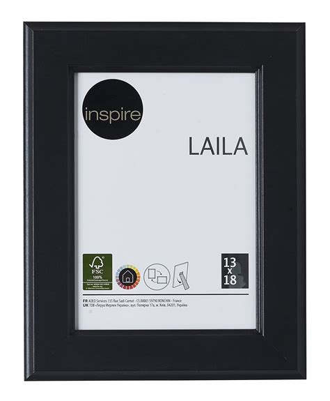 Ramka na zdjęcia Laila 13 x 18 cm czarna MDF Inspire - Leroy Merlin