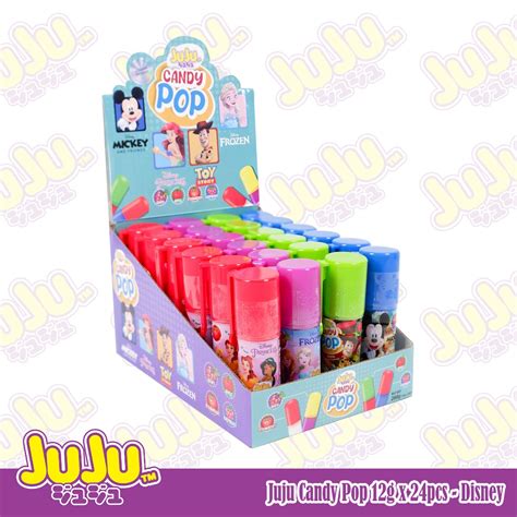 Juju Candy Pop 12g x 24pcs - Fruit Flavored Push Lollipops - DISNEY ...
