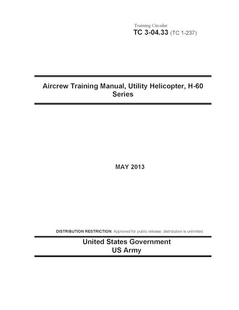 Training Circular TC 3-04.33 (TC 1-237) Aircrew Training Manual ...