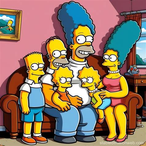 The Simpson Family | Stable Diffusion Online
