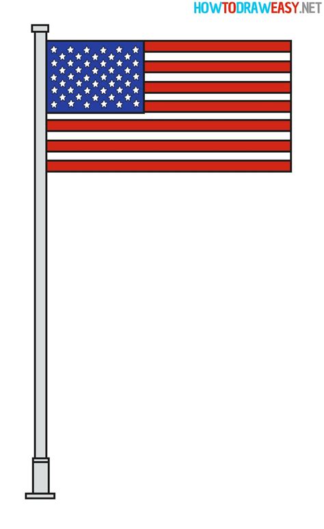 How to draw the american flag – Artofit