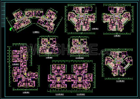 245. Free download sample apartment floor plan CAD drawings
