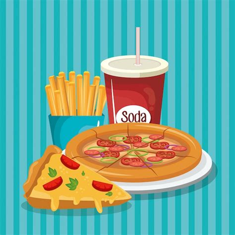Delicious fast food menu | Free Vector