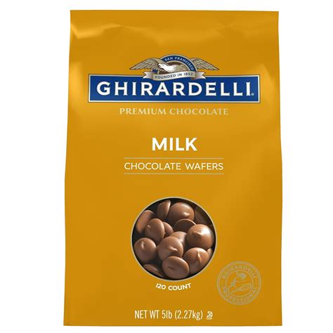 Amazon.com: Ghirardelli Chocolate Company Milk Chocolate Wafers, 5lb ...