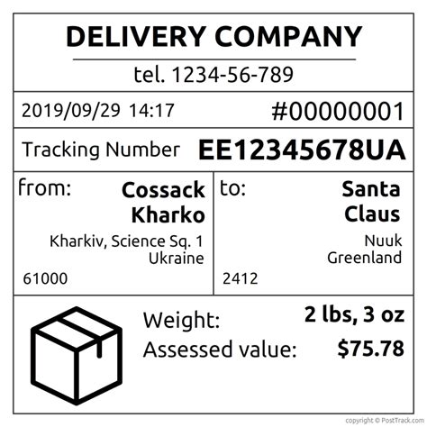 Image result for Tracking Number Example