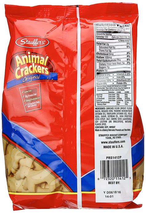 Stauffer's Animal Crackers Nutrition Label at Charlotte Stretton blog