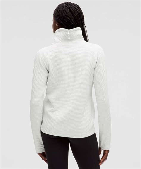 Lululemon Waffle-Knit Funnel-Neck Long-Sleeve Shirt - Light Vapor ...