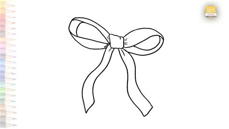 Ribbon Bow drawings | Outline sketches | How to draw A Bow step by step ...