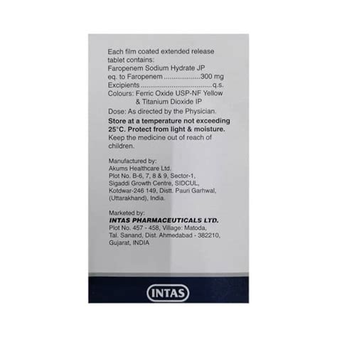 Exfaro 300 MG Tablet (10): Uses, Side Effects, Price & Dosage | PharmEasy